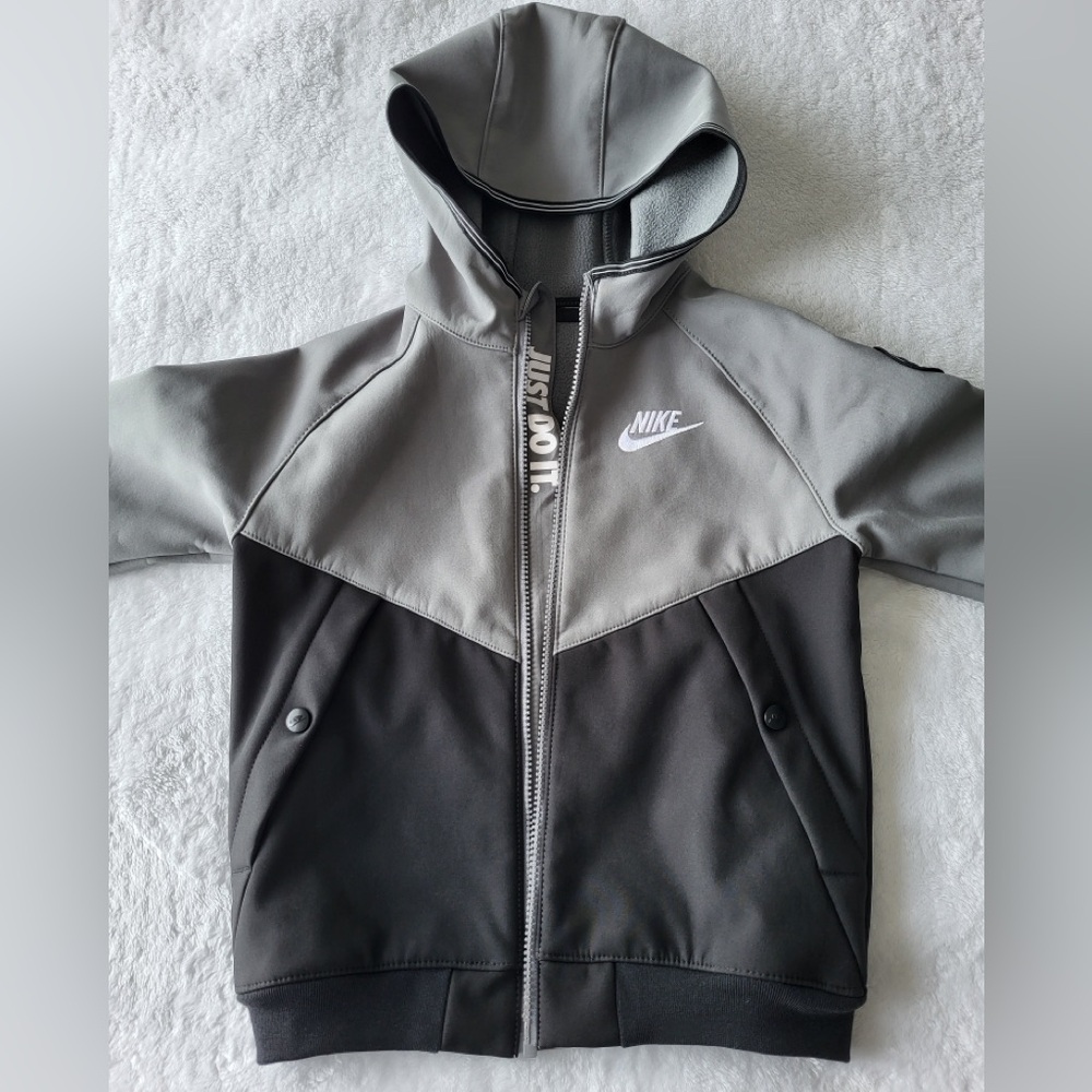 Nike Kids Two-Tone Gray and Black Hoodie